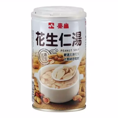 Peanut soup tin with sliced peanuts