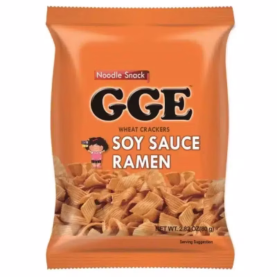 GGE Wheat Cracker - Soy Sauce Ramen Flavour 80g - Box of 15 - (BBD:01/04/2026)