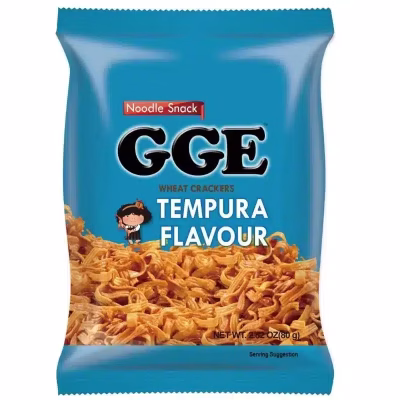 GGE Wheat Cracker - Tempura Ramen Flavour 80g - Box of 15 - (BBD:01/07/2026)