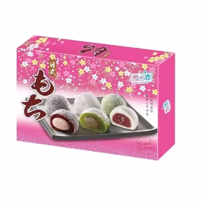 SG-Taiwan Mochi Mixed Flavour (Red Bean,Green Tea, Taro Paste) 300g – Box of 12