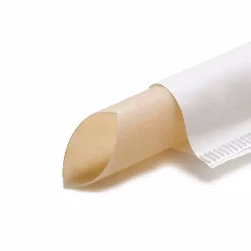 Biodegradable straw with angled tip