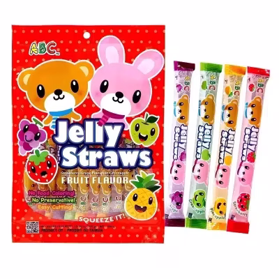 ABC - Bunny and Bear Jelly Straws 300g – Box of 30