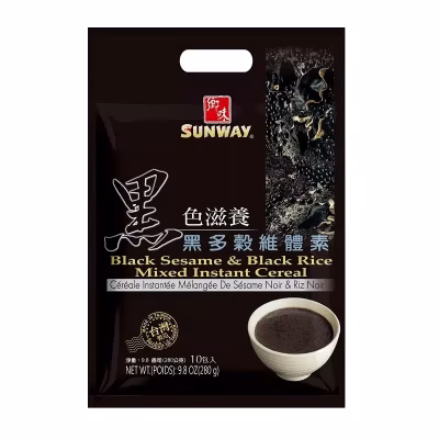 Sunway - Black Sesame and Black Rice Mixed Cereal 280g – Box of 12 - 30% Discount (BBD:2026-06-02)