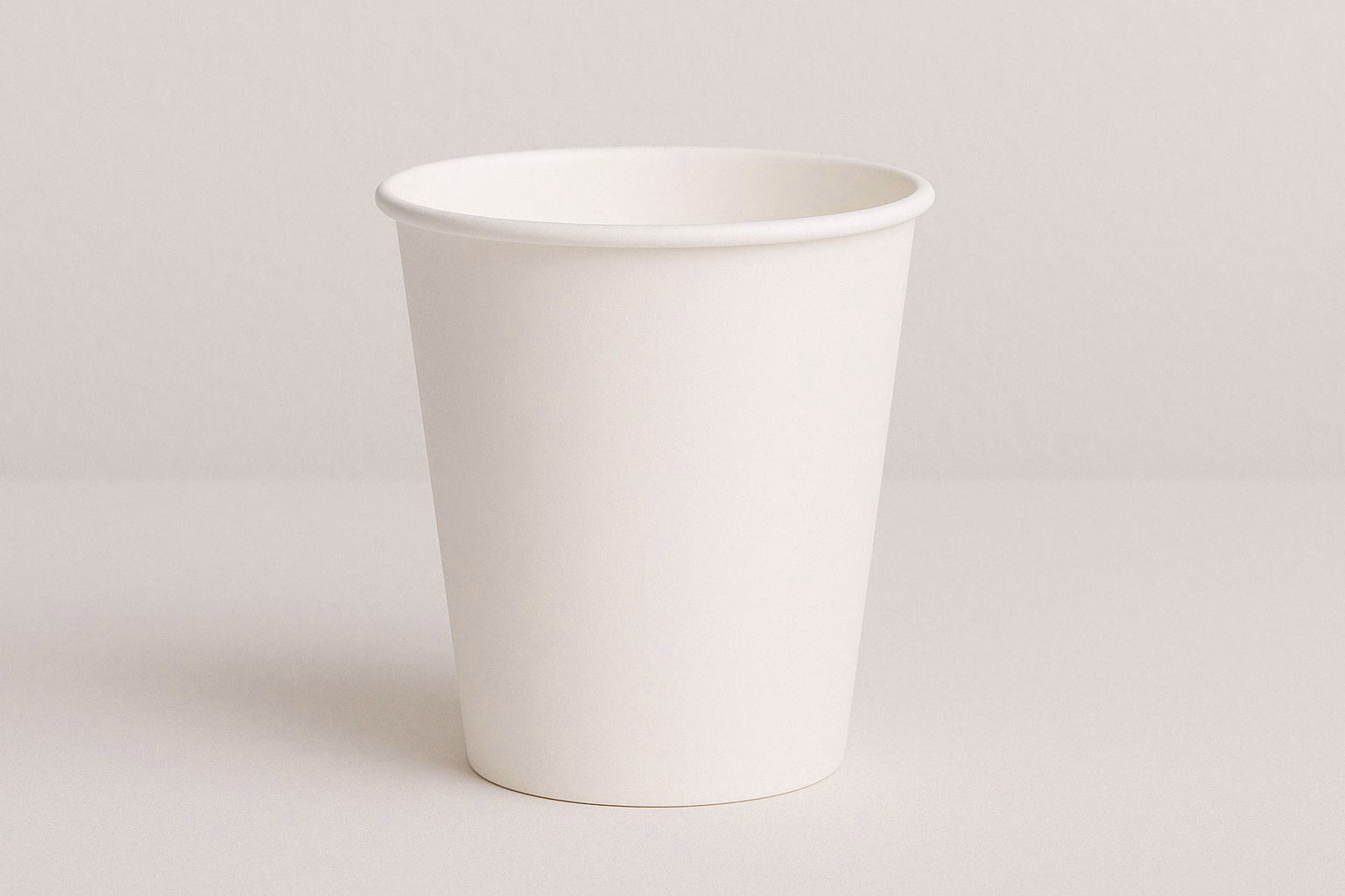 white plastic cup