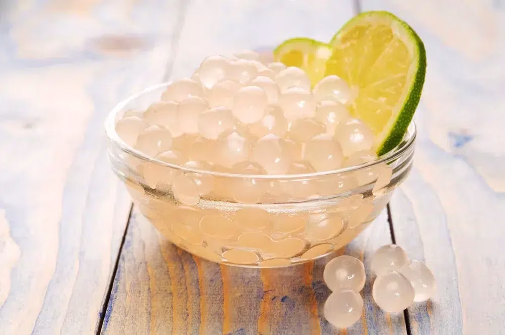 Bubble tea white pearls