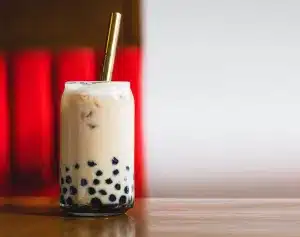 bubble tea on the table