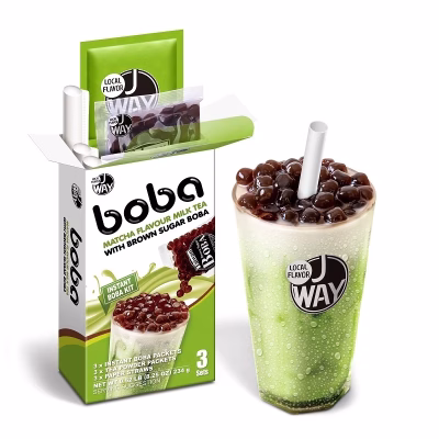 Brown Sugar Boba Matcha Milk Tea