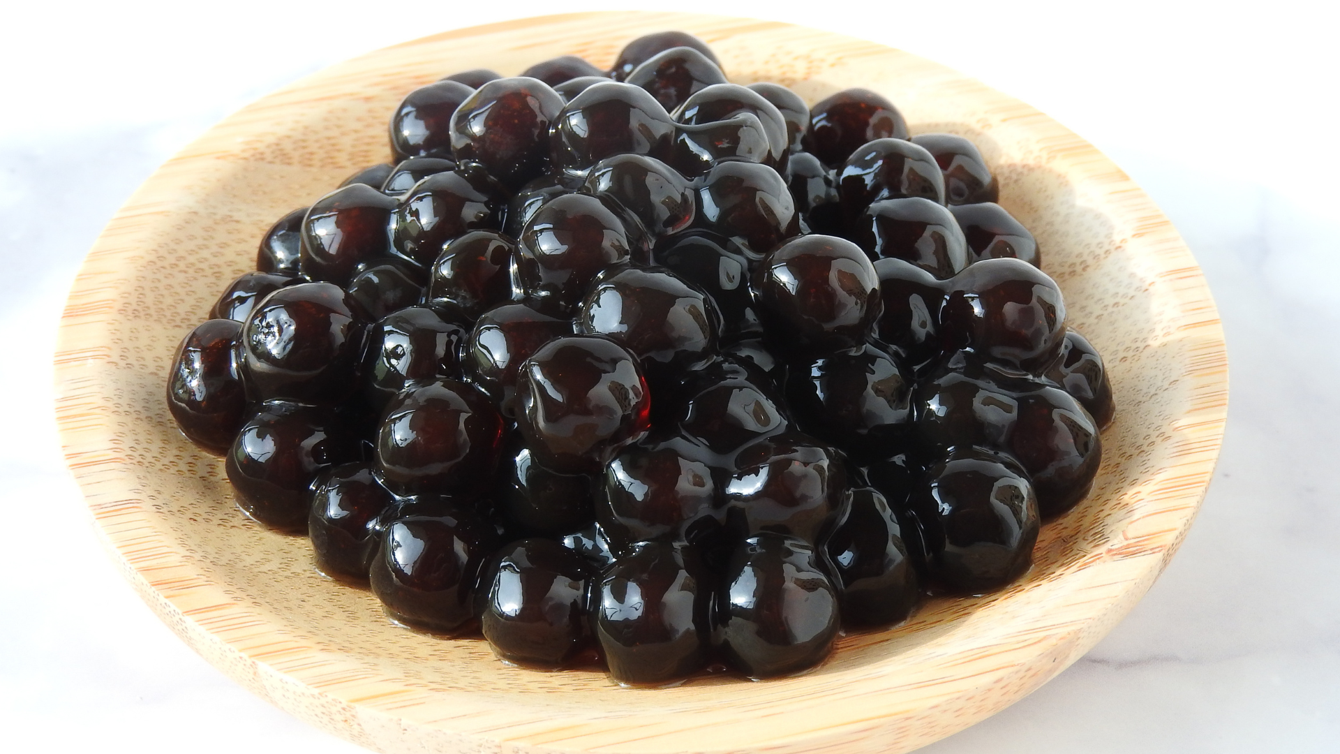 tapioaca pearls on a bowl