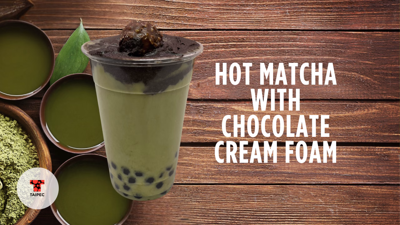 Hot Matcha with Chocolate Cream Foam