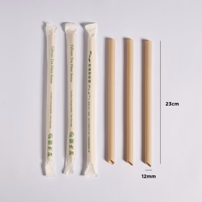 thick Taiwan tea fibre biodegradable straws