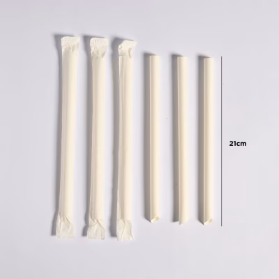 thick white paper straws