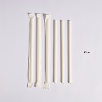 thin white paper straws