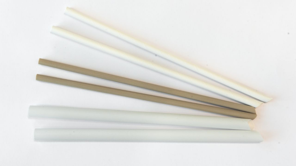 Eco-friendly paper and bamboo straws.