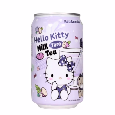 Red Sakura - Hello Kitty Taro Milk Tea 310ml  – Box of 12