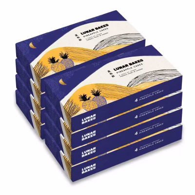 LUNAR BAKES - Pineapple Cakes (4-pack) 50gx4 - Box of 8