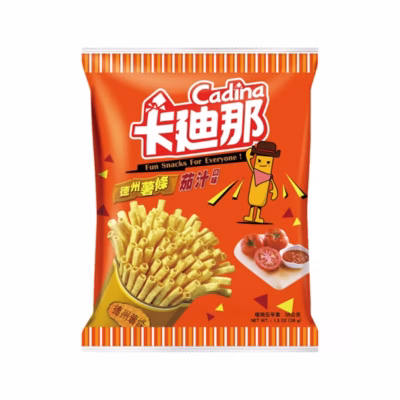 LH - Cadina Texas Fries Tomato Flavour 38g – Box of 12 - 30% Discount (BBD:2026-05-24)