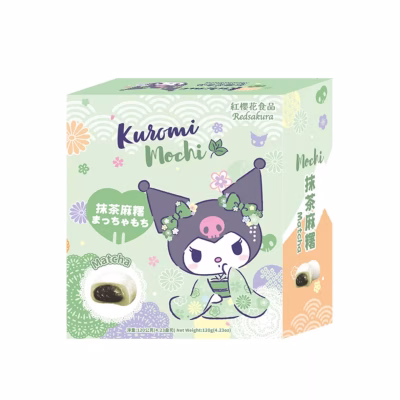 Red Sakura - Kuromi Matcha Mochi 15gx8 – Box of 36