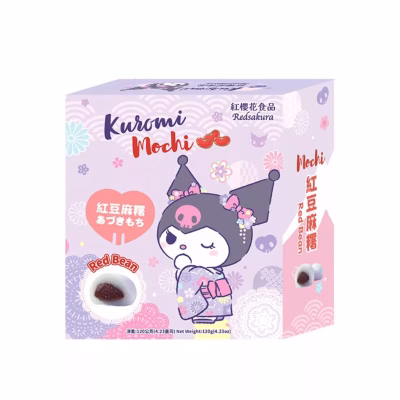Red Sakura - Kuromi Red Bean Mochi 15gx8 – Box of 36
