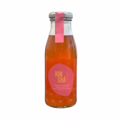 PB - HowCha Strawberry and Raspberry Flavoured Jasmine Green Tea with Lychee Flavoured Popping Balls 260ml – Box of 12