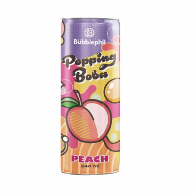 Peach Yogurt Sparkling Popping Boba 240ml - Box of 24
