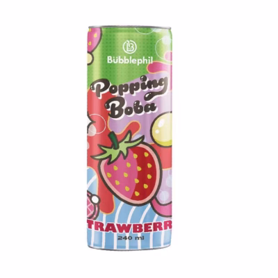 Strawberry Yogurt Sparkling Popping Boba 240ml - Box of 24