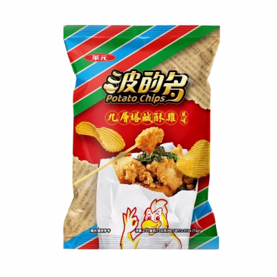 51HY26 Popcorn Chicken with Basil Flavour Potato Chips