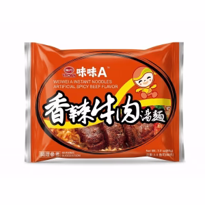 32VD03 Wei Wei A Instant Noodles - Artificial Spicy Beef Flavour 80g