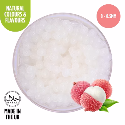 83PB03 Lychee Popping Balls (Natural Coloured and Flavoured)