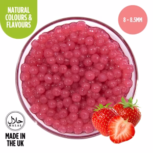 83PB04 Strawberry Popping Balls (Natural Coloured and Flavoured)