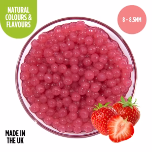 natural strawberry bobas