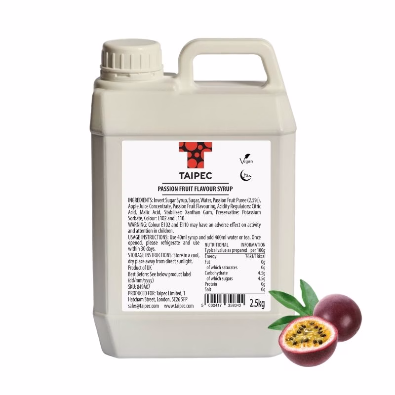 849A07 Passion Fruit Flavour Syrup