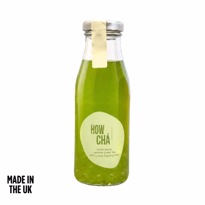 HOWCHA ready to drink bubble tea green apple