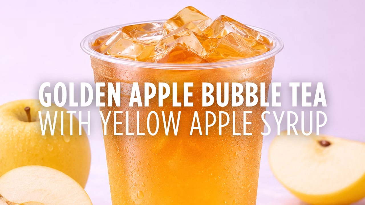 Golden apple fruit tea with yellow apple syrup