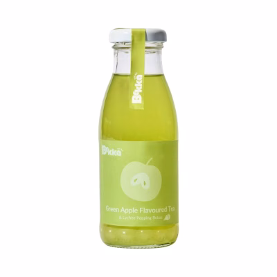 1199A6 BOKKA Green Apple Flavoured Tea with Lychee Popping Bobas