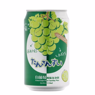 16D106B24 Green Grape Flavour Sparkling Water 330ml