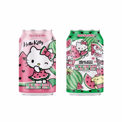 Hello Kitty Watermelon Sparkling Soda