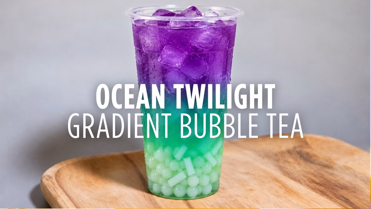 bubble tea with a gradient